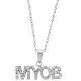 Sterling Silver CZ MYOB (Mind Your Own Business) Pendant by: TEXTBLING