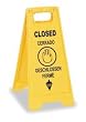 Tough Guy 2LEB1 Floor Sign, Yellow, 24 In