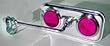 RECTANGLE MIRROR WITH PURPLE REFLECTORS