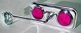 RECTANGLE MIRROR WITH PURPLE REFLECTORS