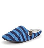 Striped Mule Slippers