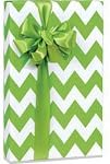 Apple Green Chevron Stripe Gift Wrap 15 Foot Roll Wrapping Paper