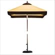 Sunbrella A Javier Maize California Umbrella 6' Square Wood Pulley Patio Umbrella