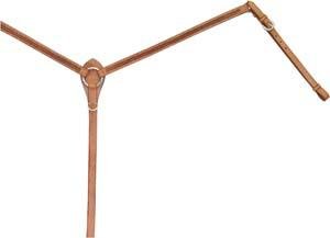 Abetta Basket Tooled Breast Collar - Natural Gold - Horse