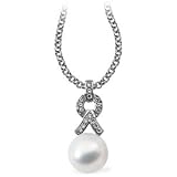 18K White Gold Paspaley South Sea Cultured Pearl and Diamond Pendant