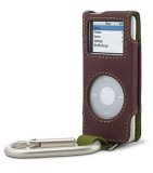 Belkin F8Z094-BG Suede Carabiner Case for iPod Nano (Brown and Green)