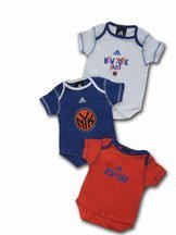 New York Knicks Newborn Boy's 3 Piece Bodysuit Set from Adidas