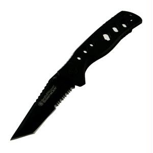 Smith & Wesson CK10HBS Extreme Ops Serrated Liner Lock Tanto Knife, Black