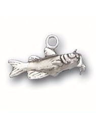 Sterling Silver 18" .8mm Wide Box Chain Necklace With 3D Pond River Channel Catfish Animal Pendant