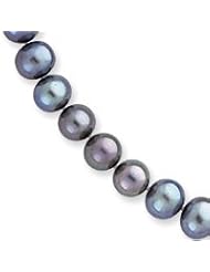 14k 7.5-8mm Black Freshwater Onion Cultured Pearl Necklace - BPN075-24"