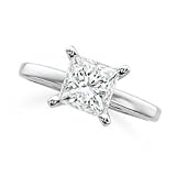 21ltyp6cHCL. SL160  Gordons Jewelers 1 CT. Princess Cut Certified Colorless Diamond Solitaire Engagement Ring in 18K White Gold