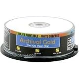 Delkin DVD-R Archival Gold with Inkjet Printable Face - 47 GB - 25 Pack with Cakebox Spindle