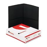 Universal 56616 Two Pocket Portfolios, Black Leatherette Cover, 11 x 8-1/2, 25 per Box
