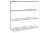 Nexel Stainless Steel Wire Shelving 54W X 18D X 74H