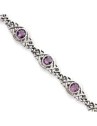 Sterling Silver Amethyst Bracelet
