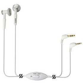Coby 2-IN-1 Digital Stereo Earphones with Hands-free Kit CVM809 (White)