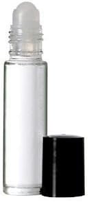 24 Plain 1/3 oz. Roll-on Refillable Glass Perfume Bottles with 3 FREE 5ml. Droppers For Easy Filling. "FREE PRIORITY SHIPPING"
