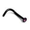 Nose Screw - Nose pin 1.0mm with swarowski crystal - 2.25mm gem - Black steel - Nose Stud - Nose jewellery - Purple