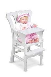 MELISSA & DOUG DELUXE WOODEN DOLL HIGH CHAIR