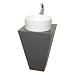 Esprit Custom Bathroom Pedestal Vanity - Concrete CaesarStone w/ Corsica Vessel Sink Image