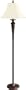 Grace Style Dark Mahogany Floor Lamp w/ Fabric Shade