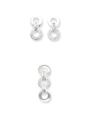 Sterling Silver CZ Earring & Pendant Set