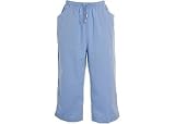 Petite Paradise Bay Drawstring Twill Capris