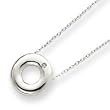 Sterling Silver Diamond Circle Necklace - 18 Inch