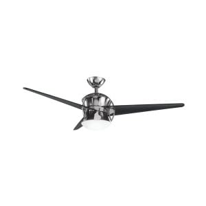 Kichler 300125MCH Cadence 1 Light 3 Blade Ceiling Fan in Midnight Chrome with Cased Opal... by Kichler