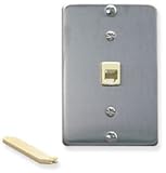 WALL PLATE, TELEPHONE, IDC, SS