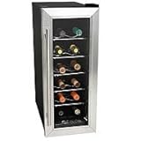 EdgeStar 12 Bottle Slim-Fit Wine Cooler - Stainless Steel Trim Door