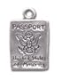 Passport Solid Sterling Silver Charm