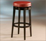 Richfield RC215 Backless Counter Stool - Feher Black with Red Leather