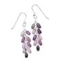 .925 Silver & Beaded Purple Agate Cluster Earrings