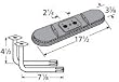 Cast Iron Replacement Burner and Venturi Assembly for Arkla, Charmglow, Grill Master and Sunbeam Grills