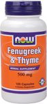 Fenugreek and Thyme by NOW Foods - (500mg - 100 Capsules)