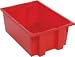 Stack and Nest Storage Tote (8" H x 13 1/2" W x 19 1/2" D) [Set of 6] Color: Red