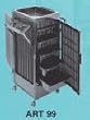 Pibbs ART99 Deco Style Rolling Cart with Lockable Doors