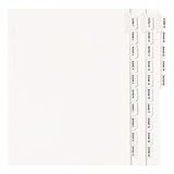 Legal, Exhibit Numerical Tab Index Divider Sets, Exhibit 25, 11 x 8 1/2, 25/Pack (AVE82157)