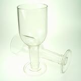 Clear Wine Bottle Glasses - Pack of 2 - recycled glass