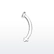 Clear Eyebrow or Belly Ring Retainer (Special for Work) - 14g - 14mm in Length - Sold as a Pair