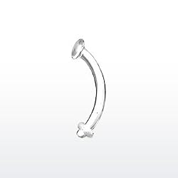 Clear Eyebrow Retainer (Special for Work) - 16g - 14mm in Length - Sold as a Pair