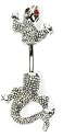 Body Accentz&trade; Belly Button Ring Navel Chameleon Lizard Split Body Body Jewelry 14 Gauge