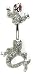 Body Accentz™ Belly Button Ring Navel Chameleon Lizard Split Body Body Jewelry 14 Gauge Body Accentz™ Belly Button Ring Navel Chameleon Lizard Split Body Body Jewelry 14 Gauge