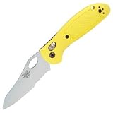 Benchmade 555SHG-YEL Mini-Griptilian, Yellow Valox Handle, ComboEdge