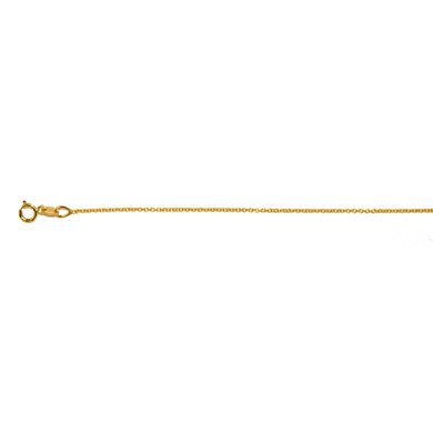 18k Yellow Gold 1.1mm Cable Chain Necklace - 16 Inch