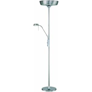 Lite Source Evoluto 2 Light Torch Reading Combo Lamp, Polished Steel Chrome