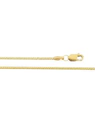 Clevereves 14K Yellow Gold 24 Inch Snake Chain