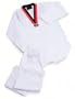 White with Poom V-Neck 7 oz Taekwondo Uniform