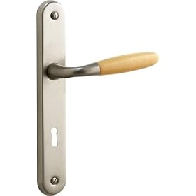Poign�e de porte int�rieure Contemporaine sur plaque Janice